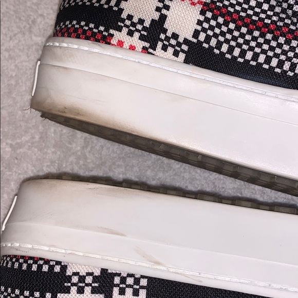 CELINE  Authentic Print Pattern Black Red Sneakers - Picture 10 of 15